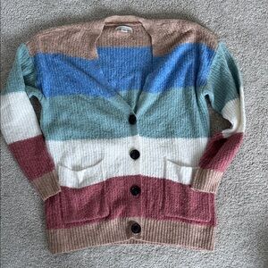 American Eagle Outfitters Multicolor Striped Cardigan